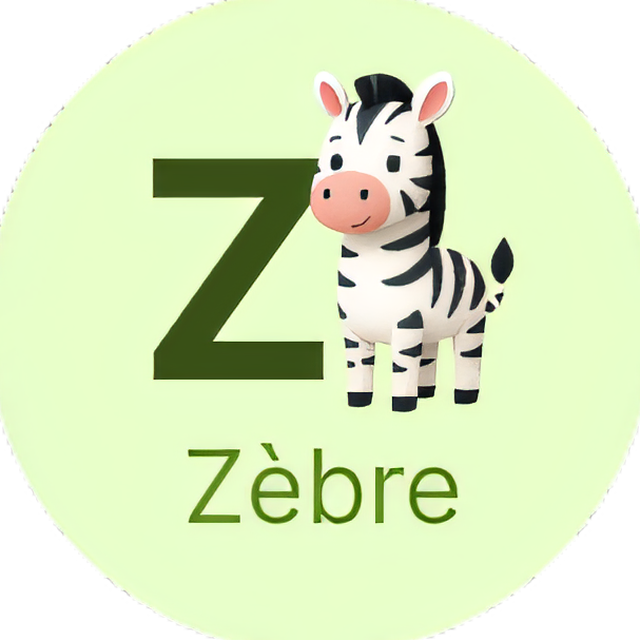 Badge éducatif Zèbre